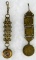 (2) Antique Watch Fob/ Chains Patriotic, and Humorous Mottos