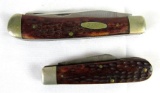 (2) Vintage Case XX Folding Knives (Both 2-Blade, Stag Handle)