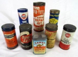 Grouping Vintage Tire/ Tube Repair Kit Cans- Goodyear, Whiz, Camel, Gulf+