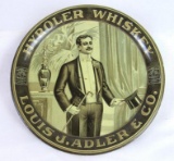 Antique Hyroler Whiskey Tin Tip Tray 4.25