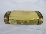 Excellent Antique Hand Made Brass & Bone Snuff or Tobacco (?) Box