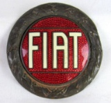 Antique Fiat Cloisonne Enameled Automobile Grille Badge