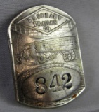 Early Antique Fruehauf Trailer Co. Employee/ Worker Badge