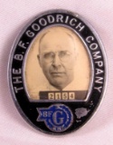 Excellent Antique B.F. Goodrich Tire Co. Employee Worker Photo Badge