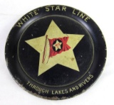 Rare Antique Original White Star Line Tin Tip Tray (Titanic, Oceanic, etc)