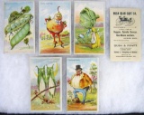 Set (6) Antique Victorian Trade Cards Bush Road Cart Co. Lansing, MI
