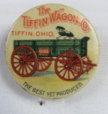 Antique Tiffin Wagon Co. Celluloid Pin Back ( Tiffin, Ohio )
