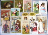 Grouping Antique Victorian Advertising Trade Cards- Great Graphics!