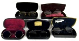 (5) Pairs Antique Glasses in original Fold Cases