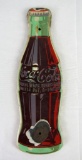 Antique Original Coca Cola Porcelan Door Push Bottle Sign