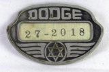 Antique Dodge Motor Car Co. Employee Badge