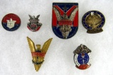 Grouping WWII Wartime Effort pins/ Production/ Ships for Victory, etc