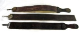 (3) Antique Leather Razor Strops- Russian Eagle, Army & Navy, Scotch Shell