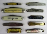 Lot (10) Antique/ Vintage Advertising Pocket Knives