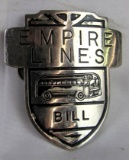 Antique Empire Lines Bus Driver Badge 