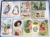Grouping Antique Victorian Advertising Trade Cards