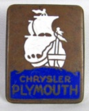 Early Antique Chrysler Plymouth Automobile Grill Badge