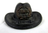 Antique G.A.R. Grand Army of the Republic 1915 Cast Iron Hat/ Ashtray