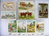 Grouping of Antique Victorian Trade Cards Libby Prison Cigars, Syracuse Chilled Plow, etc