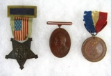 (3) Antique G.A.R. Grand Army of the Republic Civil War Medals