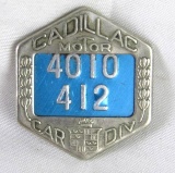Antique Cadillac Motor Car Co. Employee Worker Badge