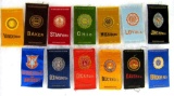Lot (13) Antique Egyptienne Cigarettes Tobacco Silks Colleges Universities