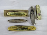 (5) Antique Solingen Germany Pocket / Folding Knives