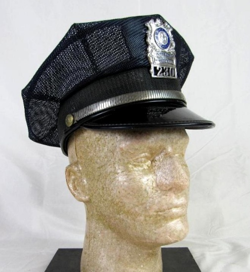 Excellent Vintage Monroe County (Michigan) Sheriff Police Hat w/ Badge