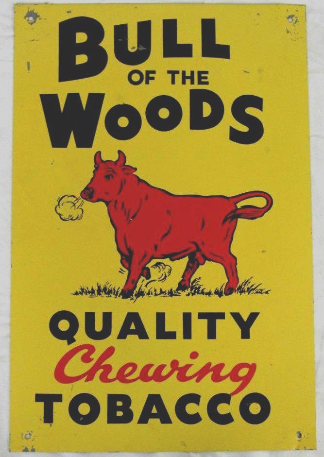 Vintage Bull of the Woods Chewing Tobacco Metal
