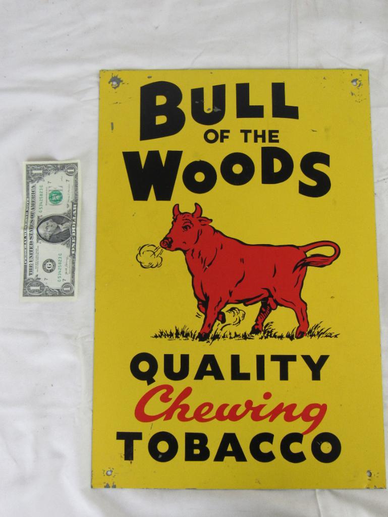 Vintage Bull of the Woods Chewing Tobacco Metal