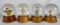 Lot (4) Disney New England Collector Society Snow Globes- Donald Daisy Clarabell Horace++
