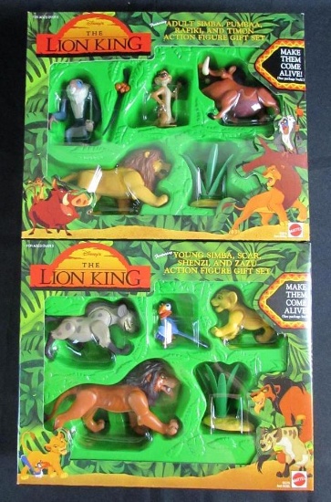 (2) Vintage 1994 Mattel The Lion King Action Figure Boxed Sets SEALED