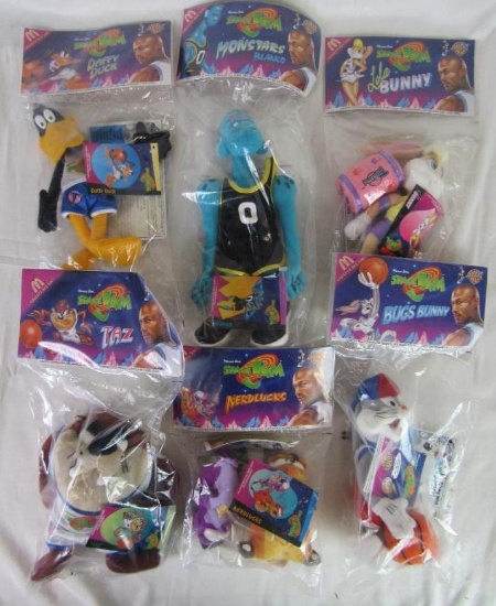 Set (6) 1996 Space Jam Tune Squad Plush Toys Sealed MIP