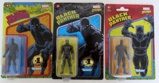 Marvel Legends- Kenner Retro Series (4") Black Panther (3 Diff. Variations) MOC