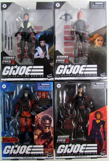 Lot (4) GI Joe Classified Series 6" Figures MIB Sealed