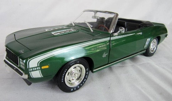 Ertl American Muscle 1:18 Diecast 1969 Camaro SS Convertible GREEN