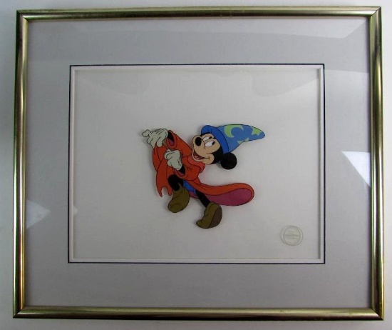 Disney Fantasia Mickey Mouse Animation Cel Sericel / Serigraph- Mickey Mouse Sorcerer