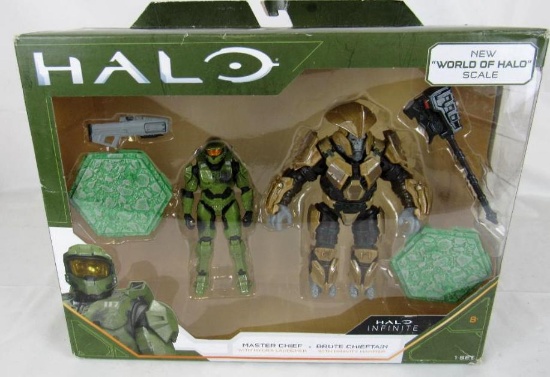 Halo Infinite 2 Figure Pack Master Chief & Brute Chieftain NIB