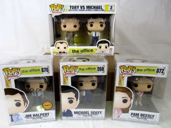 Funko Pop " The Office" Lot- Michael, Toby, Pam, Jim Variant
