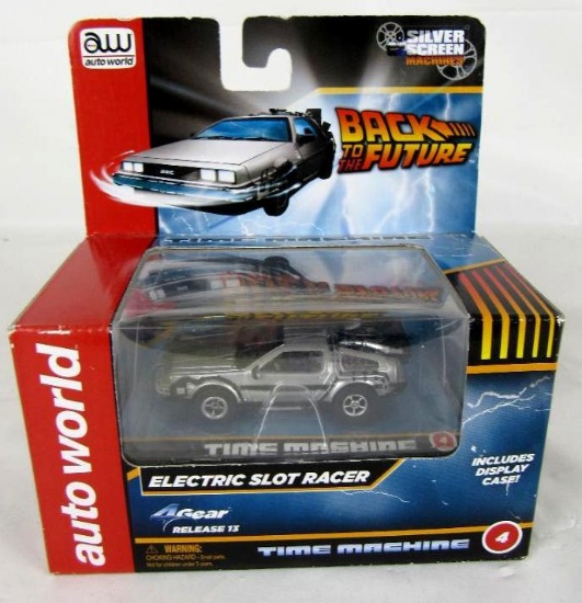 Auto World HO Scale Slot Car- Back to The Future Time Machine Delorean MIB