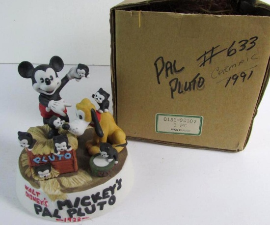 Walt Disney Cartoon Classics Figurine- Mickey' Pal Pluto " 1933"