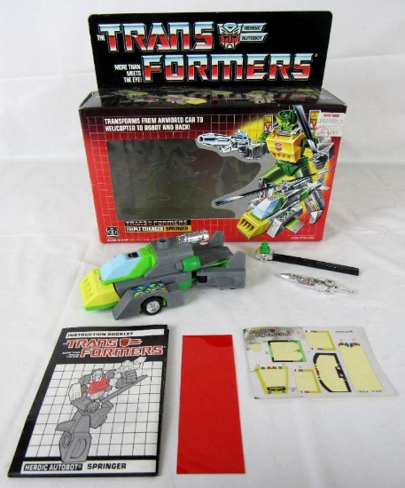 Vintage 1986 GI Transformers Springer Complete MIB