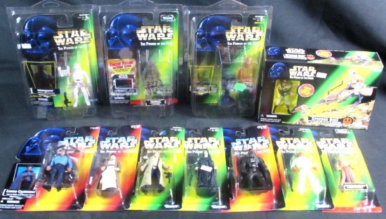 Lot (11) 1995-1997 Star Wars POTF Figures All Sealed MOC