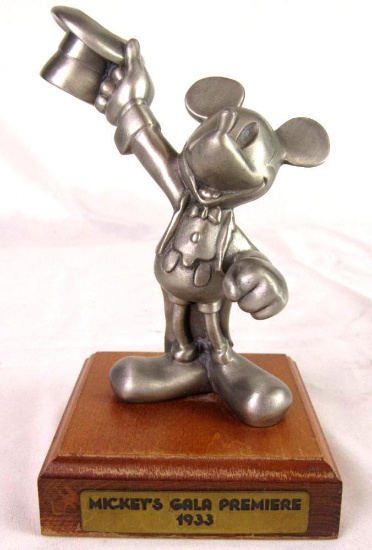 Hudson Pewter Disney " Mickey's Gala Premiere " Mickey Mouse 6.25" Ltd. Edition Statue