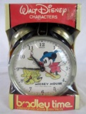 Vintage Bradley Disney Mickey Mouse Double Bell Alarm Clock