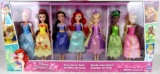 Disney Princess Party Dress Pack- Set of 7 Dolls New in Box