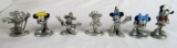 Lot (7) Hudson Pewter Disney Figures- Mickey Mouse, Minnie, MIB