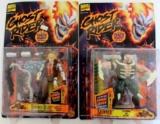 (2) Vintage 1990's Toybiz Ghost Rider Figures- Johnny Blaze, Skinner MOC