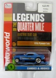 Auto World HO Scale Slot Car- Legends of Quarter Mile- Candies & Hughes 1970's Plymouth Cuda MIP