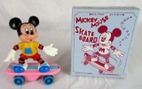 Vintage Masudaya Japan Mickey Mouse Wind-Up Skate Board Toy